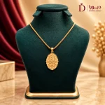 گردنبند طلای پلاک بیضی طرح اسلیمی