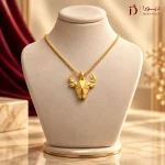 گردنبند طلای پلاک سر گاو (طرح بول)